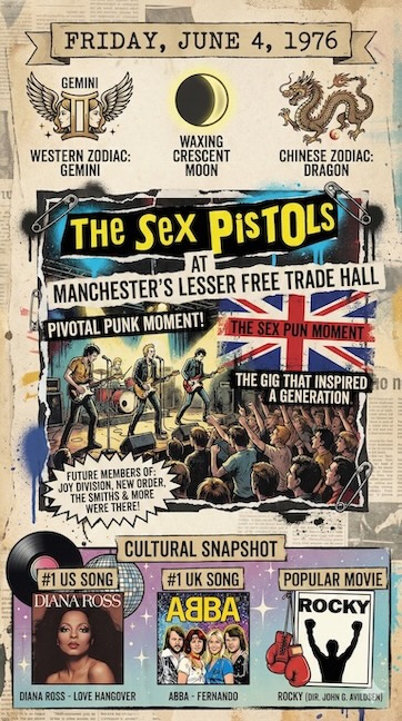 Personalized poster example - June 4, 1976