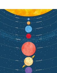 Planetary positions on  - Geocentric view